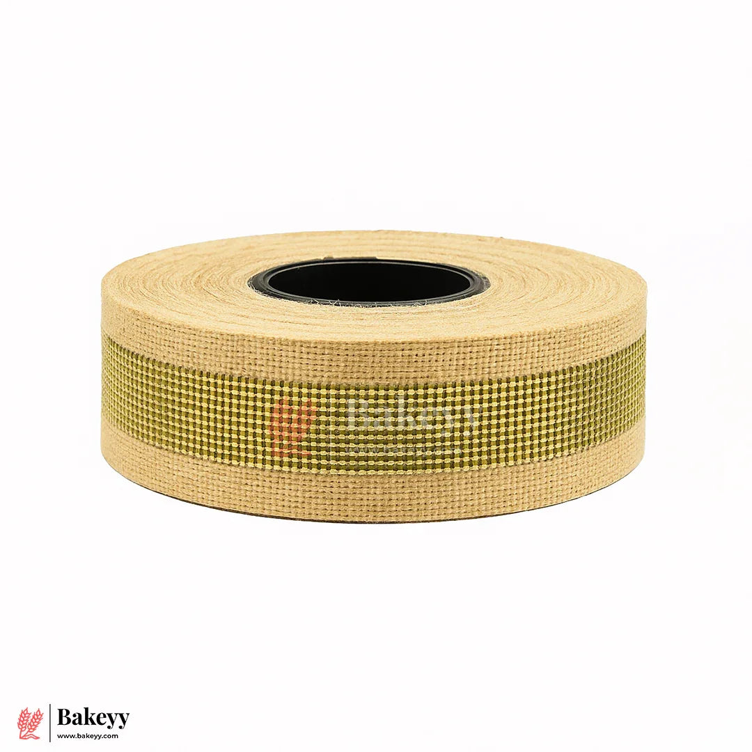 311 |9mtr Natural Jute Ribbon with Gold | jute Material | Gift Wrapping & Crafts