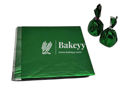 Green Chocolate Wrapper |12x11.5cm Size | Matte Finish - Bakeyy.com