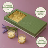 18 Cavity Hard Chocolate Box | Green Colour