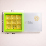 green Sliding Chocolate Box with Gold Cavity | Premium Rigid Gift Box for Chocolates | Pack of 10 (Copy) (Copy)