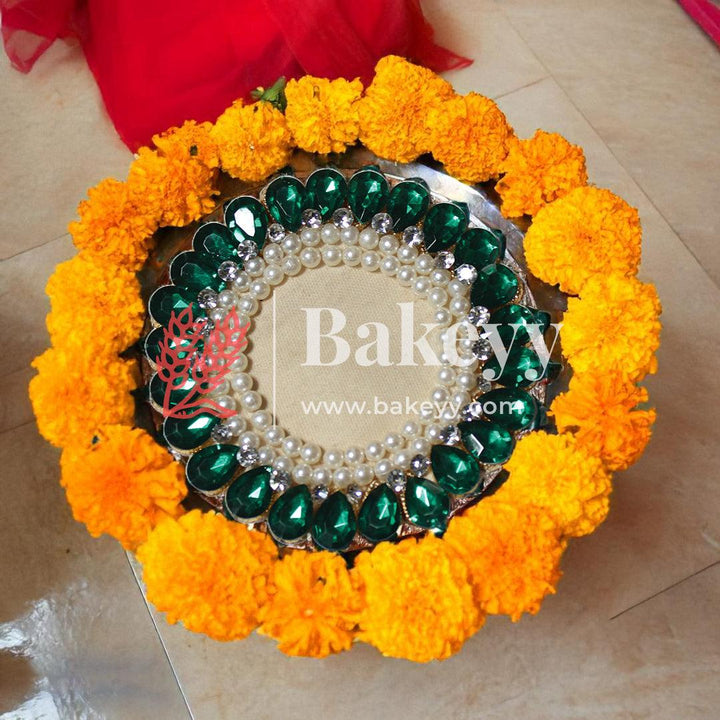 Rangoli Diya Mat |Purple, Green, Pink, Dark Pink, Silver, Golden Color|(pack of 1) - Bakeyy.com - India