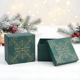 Christmas MDF Green Cardboard Premium Hamper Box | Luxury Golden Print | Luxury MDF  Gift Hamper Box | Pack of 1