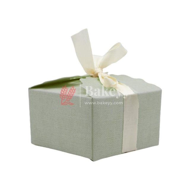 Grey Gift Box for Presents, 10 Pack Empty Kraft Gift Boxes with Ribbon For Packaging Candy, Cookie, Chocolate | Pack of 10 - Bakeyy.com - India - Grey Gift Box for Presents, 10 Pack Empty Kraft Gift Boxes with Ribbon For Packaging Candy, Cookie, Chocolate | Pack of 10 - Large (12x12x6 cm)