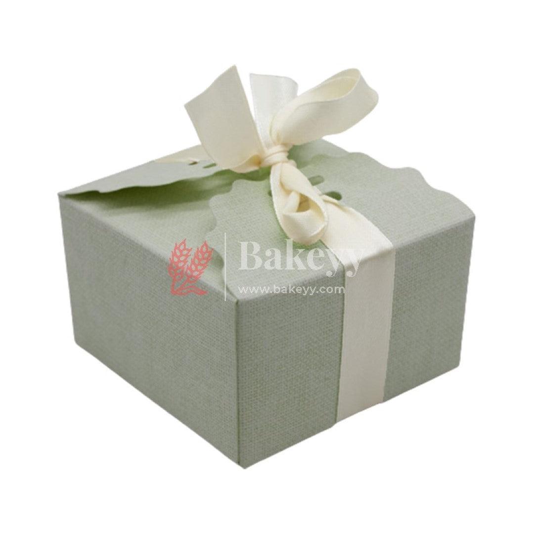 Grey Gift Box for Presents, 10 Pack Empty Kraft Gift Boxes with Ribbon For Packaging Candy, Cookie, Chocolate | Pack of 10 - Bakeyy.com - India - Grey Gift Box for Presents, 10 Pack Empty Kraft Gift Boxes with Ribbon For Packaging Candy, Cookie, Chocolate | Pack of 10 - Large (12x12x6 cm)