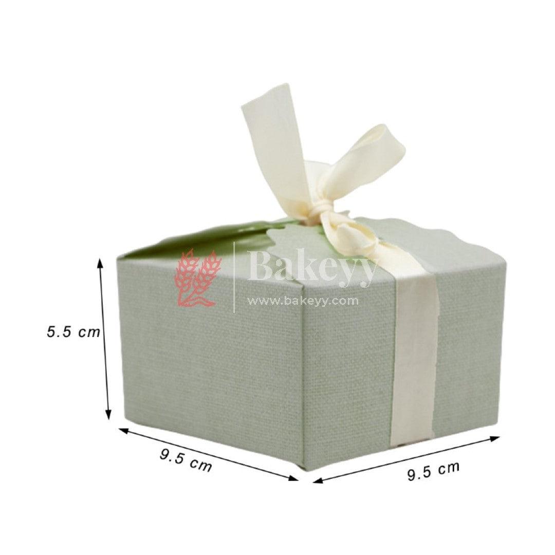 Grey Gift Box for Presents, 10 Pack Empty Kraft Gift Boxes with Ribbon For Packaging Candy, Cookie, Chocolate | Pack of 10 - Bakeyy.com - India - Grey Gift Box for Presents, 10 Pack Empty Kraft Gift Boxes with Ribbon For Packaging Candy, Cookie, Chocolate | Pack of 10 - Medium (9x9x5.5 cm)