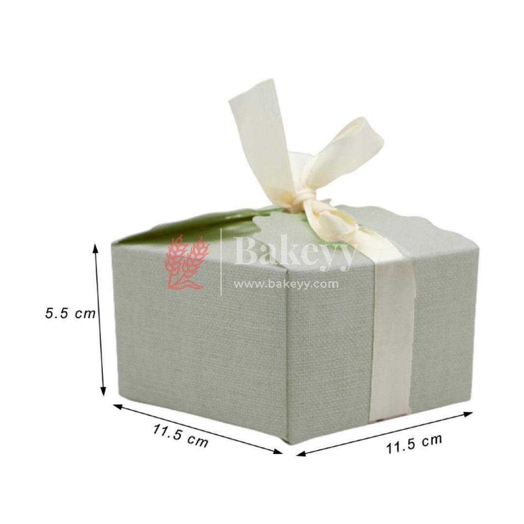 Grey Gift Box for Presents, 10 Pack Empty Kraft Gift Boxes with Ribbon For Packaging Candy, Cookie, Chocolate | Pack of 10 - Bakeyy.com - India - Grey Gift Box for Presents, 10 Pack Empty Kraft Gift Boxes with Ribbon For Packaging Candy, Cookie, Chocolate | Pack of 10 - Large (12x12x6 cm)