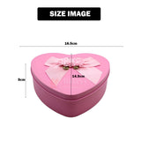 Extra Large |  Dark Pink Heart Empty Decorative Tin Box | Gift Box | Chocolate Box | Sweet Box | Jewellery Box | Luxury Box | Pack Of 2