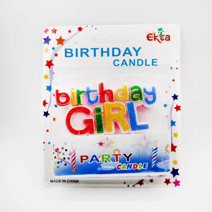 Happy Birthday Girl | 1 pcs | For Birthday, &amp; Cake Decoration - Bakeyy.com