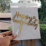 4" inch Happy Anniversary Cake Topper D1 | Pack of 5