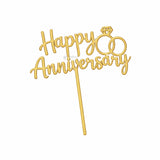 4" inch Happy Anniversary Cake Topper D1 | Pack of 5