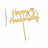 4" inch Happy Anniversary Cake Topper D1 | Pack of 5