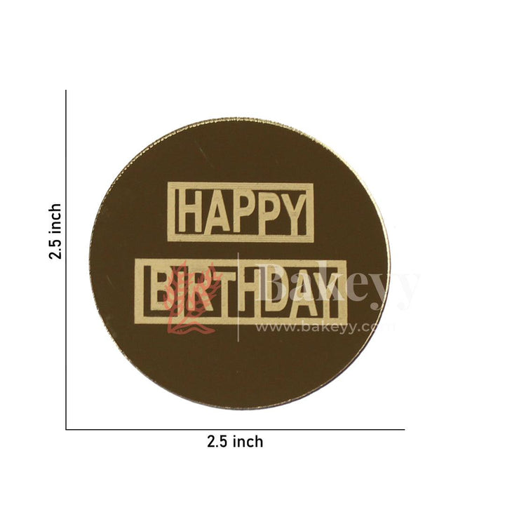 Coin Happy Birthday Topper | Gold Color | Pack Of 5 | - Bakeyy.com - India - Coin Happy Birthday Topper | Gold Color | Pack Of 5 | - Default Title