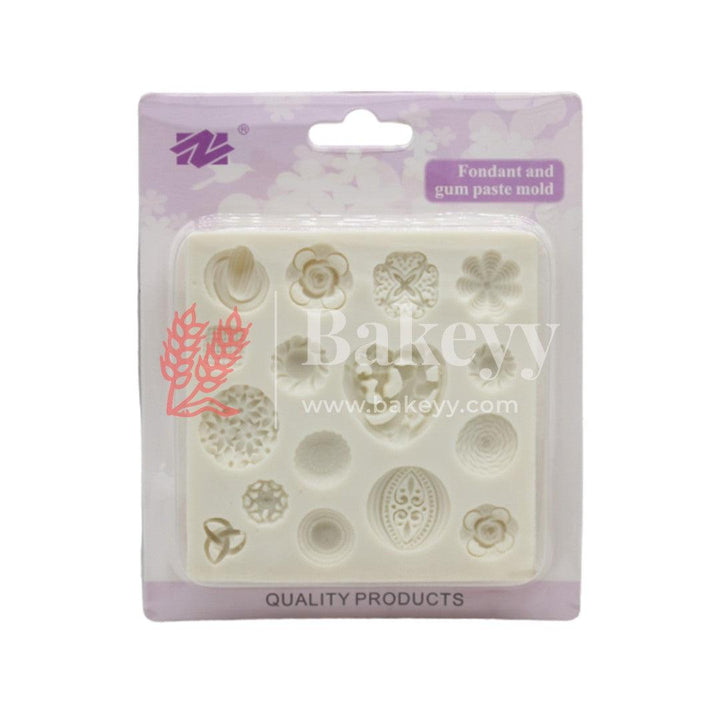 Heart & Flowers Fondant Mould | Marzipan Mould - Bakeyy.com