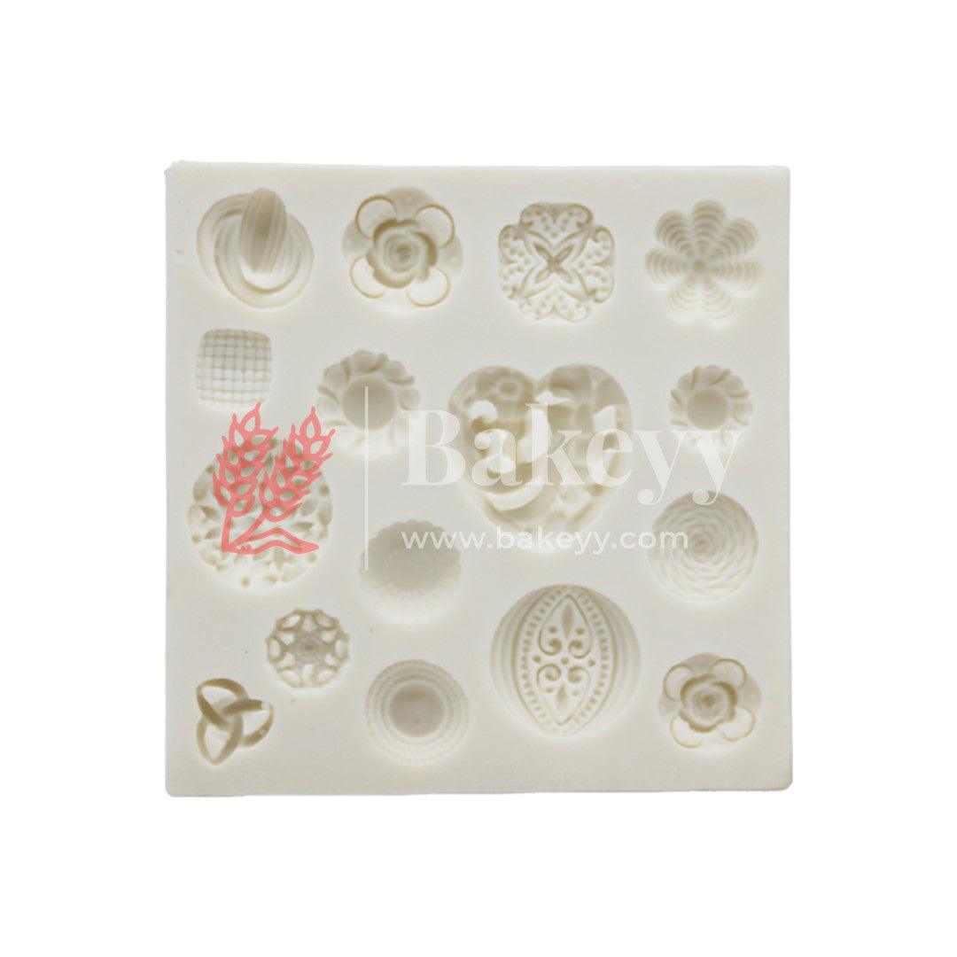 Heart & Flowers Fondant Mould | Marzipan Mould - Bakeyy.com - India - Heart & Flowers Fondant Mould | Marzipan Mould - Default Title