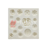 Heart & Flowers Fondant Mould | Marzipan Mould - Bakeyy.com - India - Heart & Flowers Fondant Mould | Marzipan Mould - Default Title