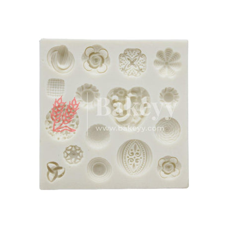 Heart & Flowers Fondant Mould | Marzipan Mould - Bakeyy.com - India - Heart & Flowers Fondant Mould | Marzipan Mould - Default Title