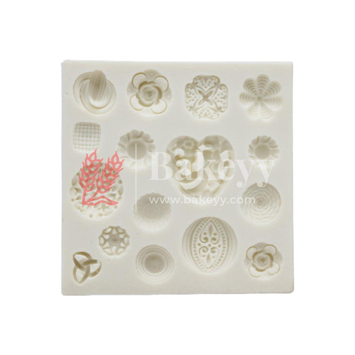 Heart & Flowers Fondant Mould | Marzipan Mould - Bakeyy.com