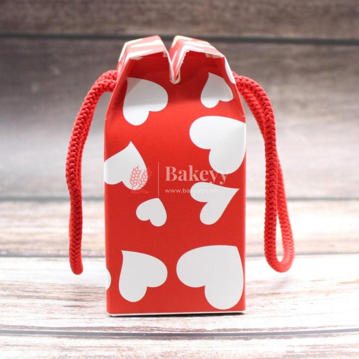 Heart Shape Gift Box | Pack Of 10 | Chocolate Packing Box | Return Gift Box | Red Colour - Bakeyy.com