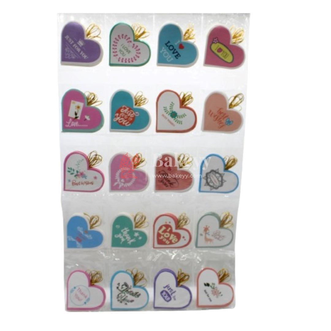 Heart Shape Tags | Eco-Friendly | Tags with Golden Thread - Bakeyy.com - India - Heart Shape Tags | Eco-Friendly | Tags with Golden Thread - Default Title
