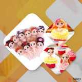5 Inch Mini Doll Topper Set for Princess Cakes | Ideal for Cakes, Cupcakes & DIY Decorations - Bakeyy.com - India - 5 Inch Mini Doll Topper Set for Princess Cakes | Ideal for Cakes, Cupcakes & DIY Decorations - Default Title