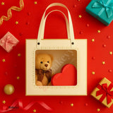 2 in 1 Premium Window Gift Bag Come Box | 20x20x10cm | Pack Of 10