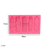 144 | Baroque Frame Silicone Fondant Mould | 18x11cm