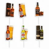 Hobbies & Lifestyle Cake Toppers | Fun Hobby-Themed Decor Picks | Assorted Adult Theme Pack | Pack of 6