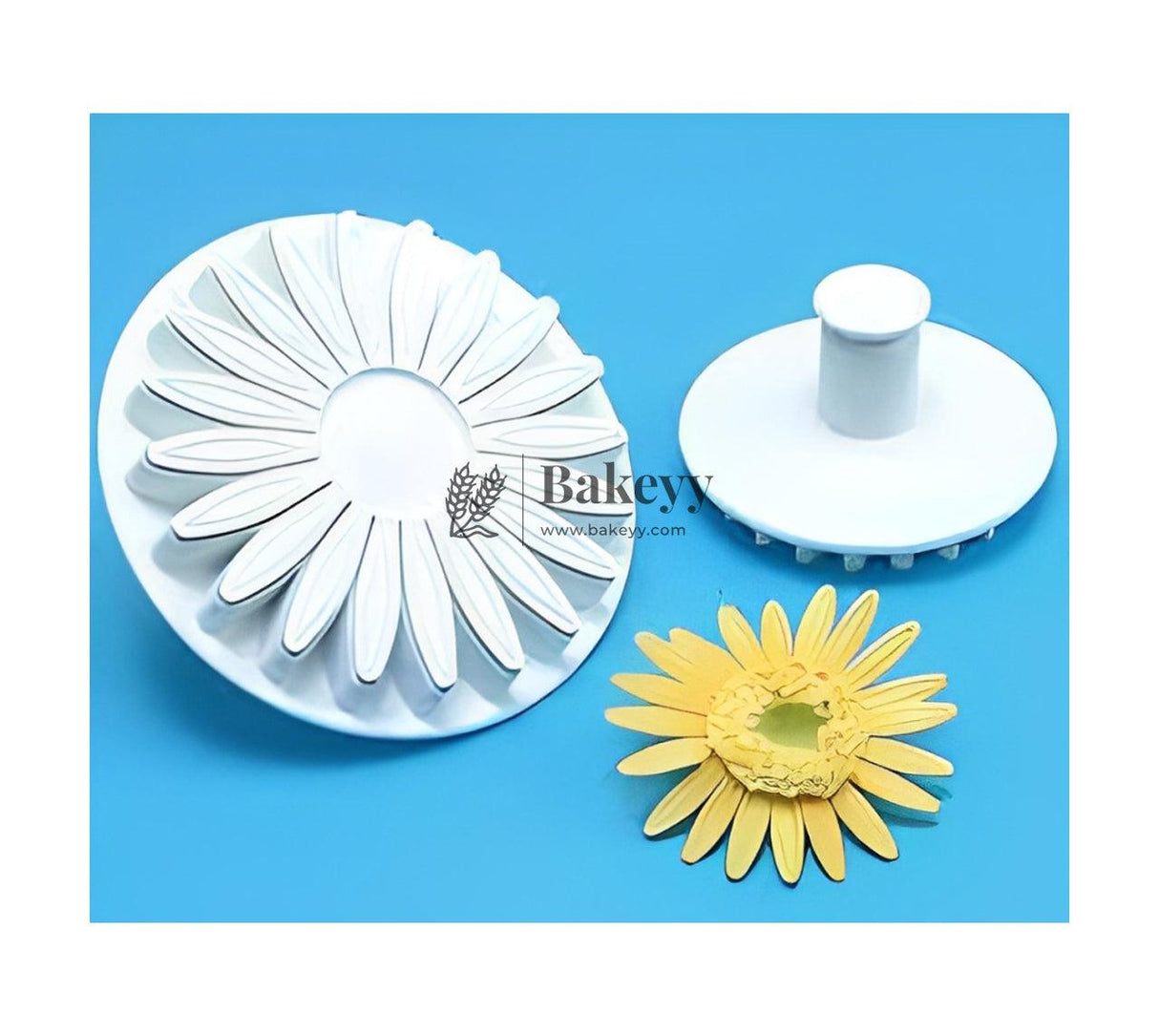 Plunger Cutter Fondant Mould Sunflower Gerbera & Daisy - Bakeyy.com - India - Plunger Cutter Fondant Mould Sunflower Gerbera & Daisy - Default Title