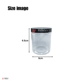 53mm Lid | 200ml Transparent Storage Jar With Black Lid | Pack Of 10