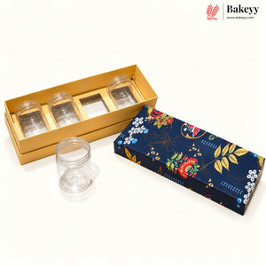 250ml 4-Jars | Small | Traditional Printed Gift Hamper Box | Pack of 1