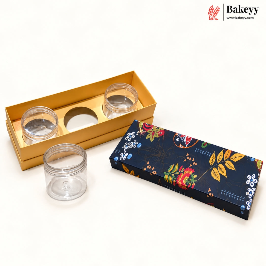 400ml 3-Jars | Medium | Traditional Printed Gift Hamper Box | Pack of 1
