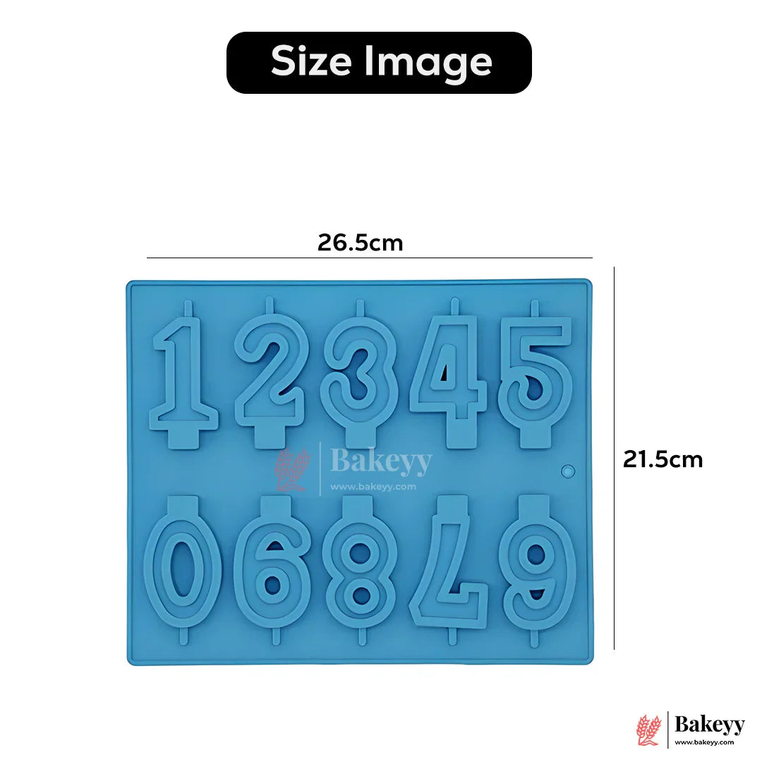 Number Silicone Mold  | Reusable Fondant, Chocolate & Candle Mold | Cake Topper Number Mould