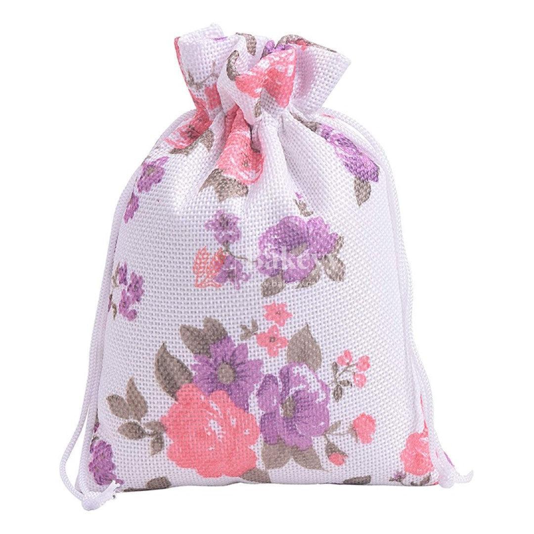 Jute Potli Bag | Gift Return Gifts Bags| Printed Jute Bag | Drawstring Bags | Pack of 10 - Bakeyy.com - India - Jute Potli Bag | Gift Return Gifts Bags| Printed Jute Bag | Drawstring Bags | Pack of 10 - 5303 / 4x6 Inch