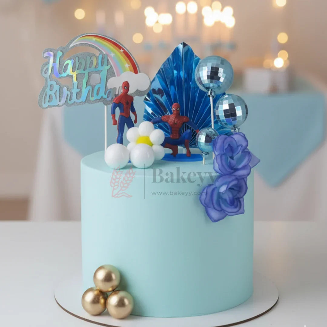 Ready-to-use cake decoration combo
• Lightweight and easy to insert into cakes
• Strong sticks for stable placement
• Eye-catching metallic and pastel accents
• Suitable for various cake sizes