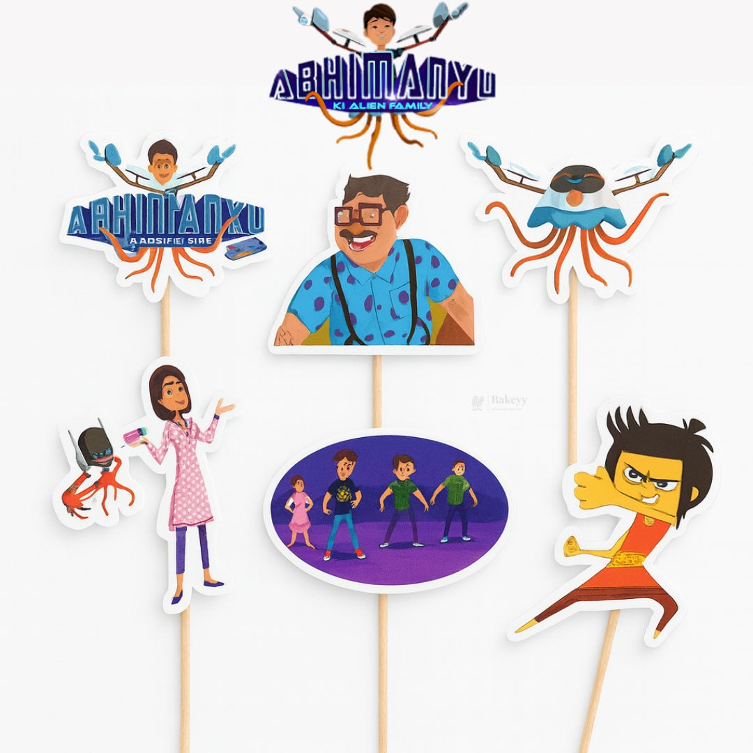 Kids Movies & Shows Cake Toppers | Birthday Party Decor | Birthday Cake Decor | Pack of 6