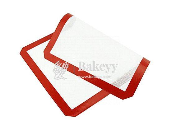 KITCHEN BAKING LINER SHEET SILICONE BAKING MAT HEAT RESISTANT OVEN MATS TOASTER - Bakeyy.com - India - KITCHEN BAKING LINER SHEET SILICONE BAKING MAT HEAT RESISTANT OVEN MATS TOASTER - Small (40x30 CM)