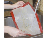 KITCHEN BAKING LINER SHEET SILICONE BAKING MAT HEAT RESISTANT OVEN MATS TOASTER - Bakeyy.com - India - KITCHEN BAKING LINER SHEET SILICONE BAKING MAT HEAT RESISTANT OVEN MATS TOASTER - Small (40x30 CM)