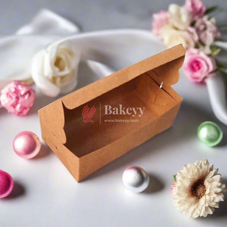 2 Brownie Box Kraft | With Window - Bakeyy.com - India - 2 Brownie Box Kraft | With Window - Pack Of 10