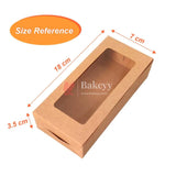 2 Brownie Box Kraft | With Window - Bakeyy.com - India - 2 Brownie Box Kraft | With Window - Pack Of 10