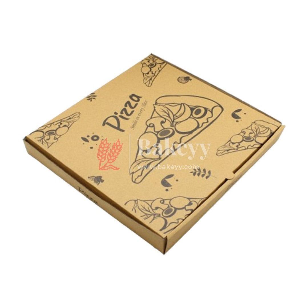 Kraft Pizza Box | Hotel | Canteen| Restaurants Box- Pack of 25 - Bakeyy.com - India - Kraft Pizza Box | Hotel | Canteen| Restaurants Box- Pack of 25 - 26.5x26.5x3.5 cm