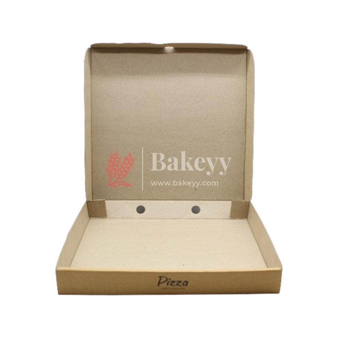 Kraft Pizza Box | Hotel | Canteen| Restaurants Box- Pack of 25 - Bakeyy.com - India - Kraft Pizza Box | Hotel | Canteen| Restaurants Box- Pack of 25 - 26.5x26.5x3.5 cm