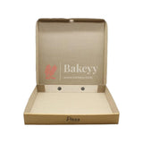 Kraft Pizza Box | Hotel | Canteen| Restaurants Box- Pack of 25 - Bakeyy.com - India - Kraft Pizza Box | Hotel | Canteen| Restaurants Box- Pack of 25 - 26.5x26.5x3.5 cm