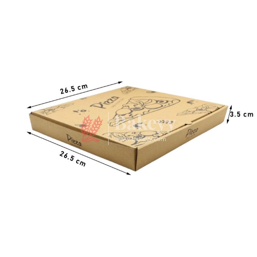 Kraft Pizza Box | Hotel | Canteen| Restaurants Box- Pack of 25 - Bakeyy.com - India - Kraft Pizza Box | Hotel | Canteen| Restaurants Box- Pack of 25 - 26.5x26.5x3.5 cm