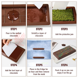 10 Piece Kunafa Bar Chocolate Mould | Silicone Bar Mould | 1 Piece