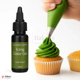 Sugarin Leaf Green Icing Color Gel – 30ml | Vibrant Food Gel Color for Cakes, Fondant & More