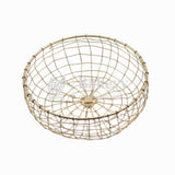 Large Decorative Gold Metal Hamper Basket For Gifting Circle - Bakeyy.com - India - Large Decorative Gold Metal Hamper Basket For Gifting Circle - Default Title