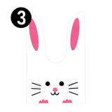 L Rabbit Ear Candy Gift Bags Cute Plastic Bunny Goodie Bags Candy Bags for Kids Bunny Party Favors | Pack of 50 - Bakeyy.com - India - L Rabbit Ear Candy Gift Bags Cute Plastic Bunny Goodie Bags Candy Bags for Kids Bunny Party Favors | Pack of 50 - Design 3