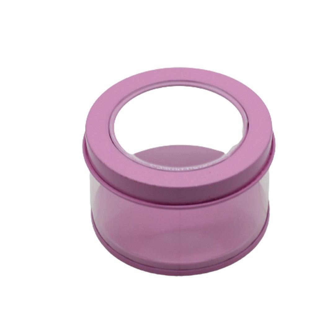 Lavender Round Empty Decorative Acrylic Box | Gift Box | Chocolate Box | Sweet Box | Jewellery Box | Pvc Tin Box | Big - Bakeyy.com - India - Lavender Round Empty Decorative Acrylic Box | Gift Box | Chocolate Box | Sweet Box | Jewellery Box | Pvc Tin Box | Big - Default Title