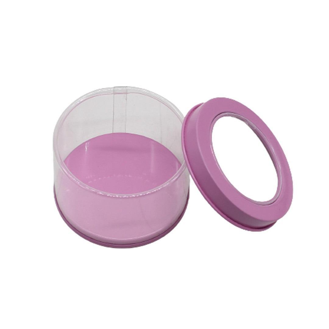 Lavender Round Empty Decorative Acrylic Box | Gift Box | Chocolate Box | Sweet Box | Jewellery Box | Pvc Tin Box | Big - Bakeyy.com - India - Lavender Round Empty Decorative Acrylic Box | Gift Box | Chocolate Box | Sweet Box | Jewellery Box | Pvc Tin Box | Big - Default Title