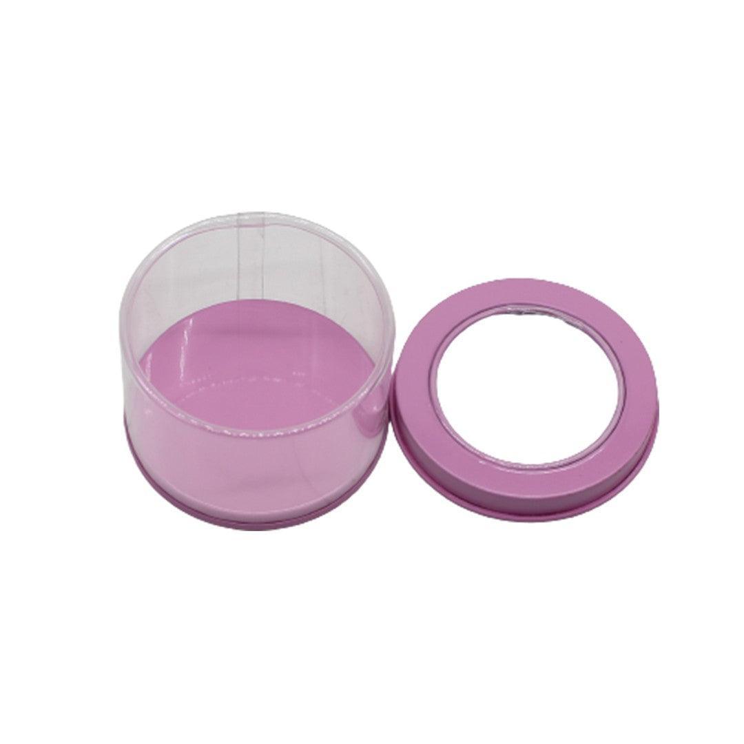 Lavender Round Empty Decorative Acrylic Box | Gift Box | Chocolate Box | Sweet Box | Jewellery Box | Pvc Tin Box | Big - Bakeyy.com - India - Lavender Round Empty Decorative Acrylic Box | Gift Box | Chocolate Box | Sweet Box | Jewellery Box | Pvc Tin Box | Big - Default Title
